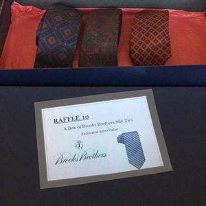 3 Brooks Brothers Luxury Silk Ties